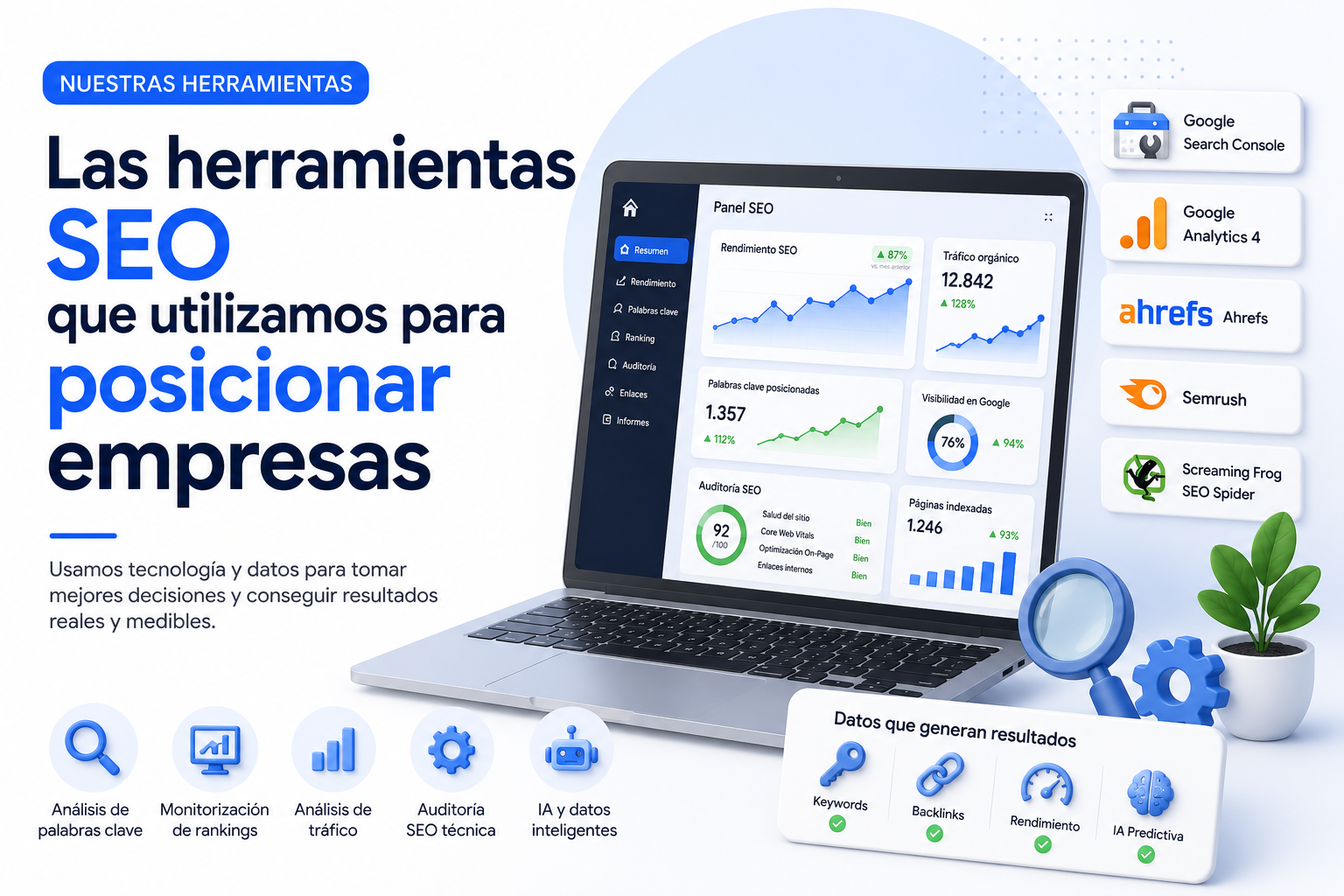 Herramientas SEO que utilizamos: de Search Console a Ahrefs