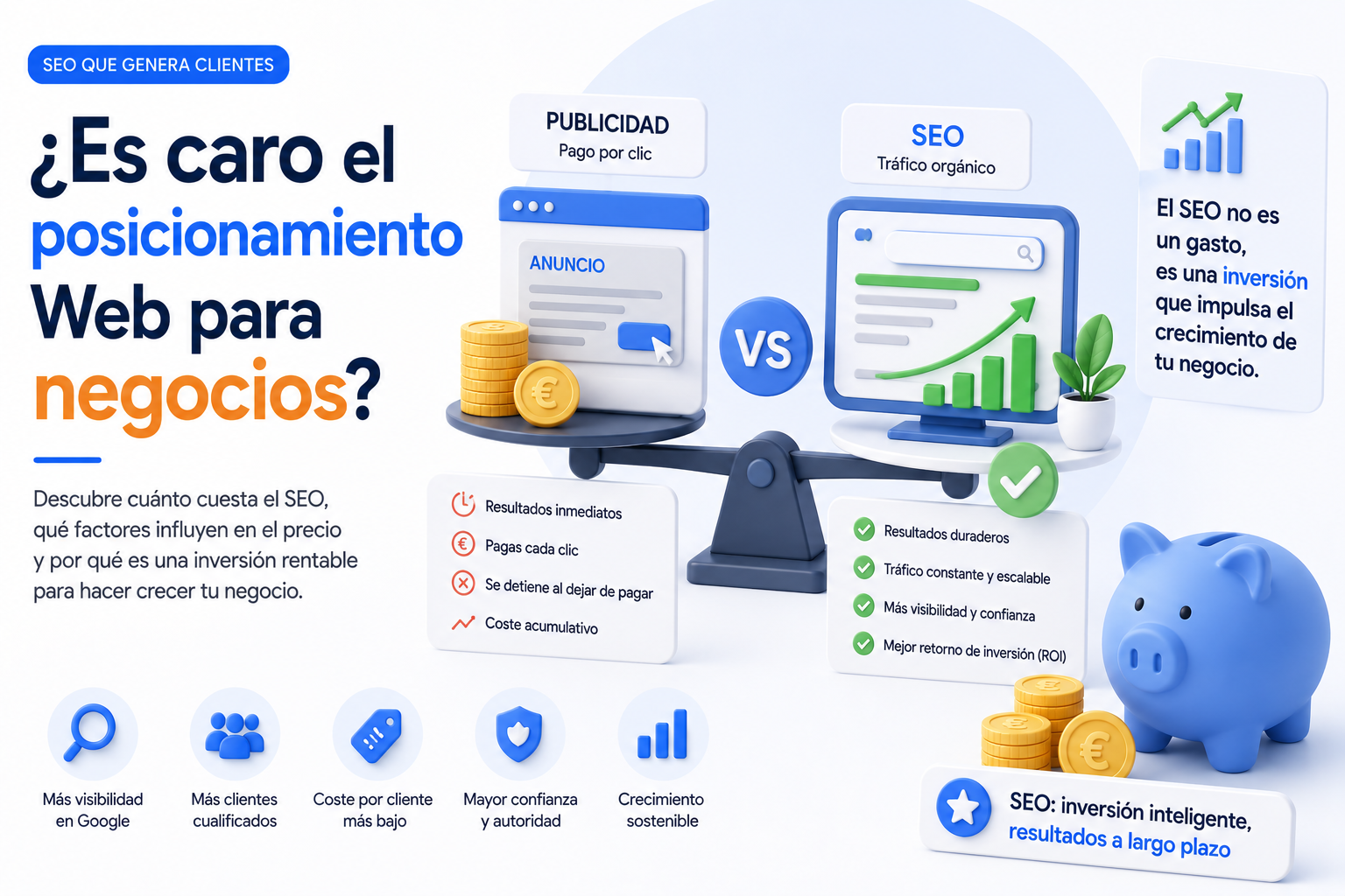 ¿Es caro el posicionamiento Web para negocios?