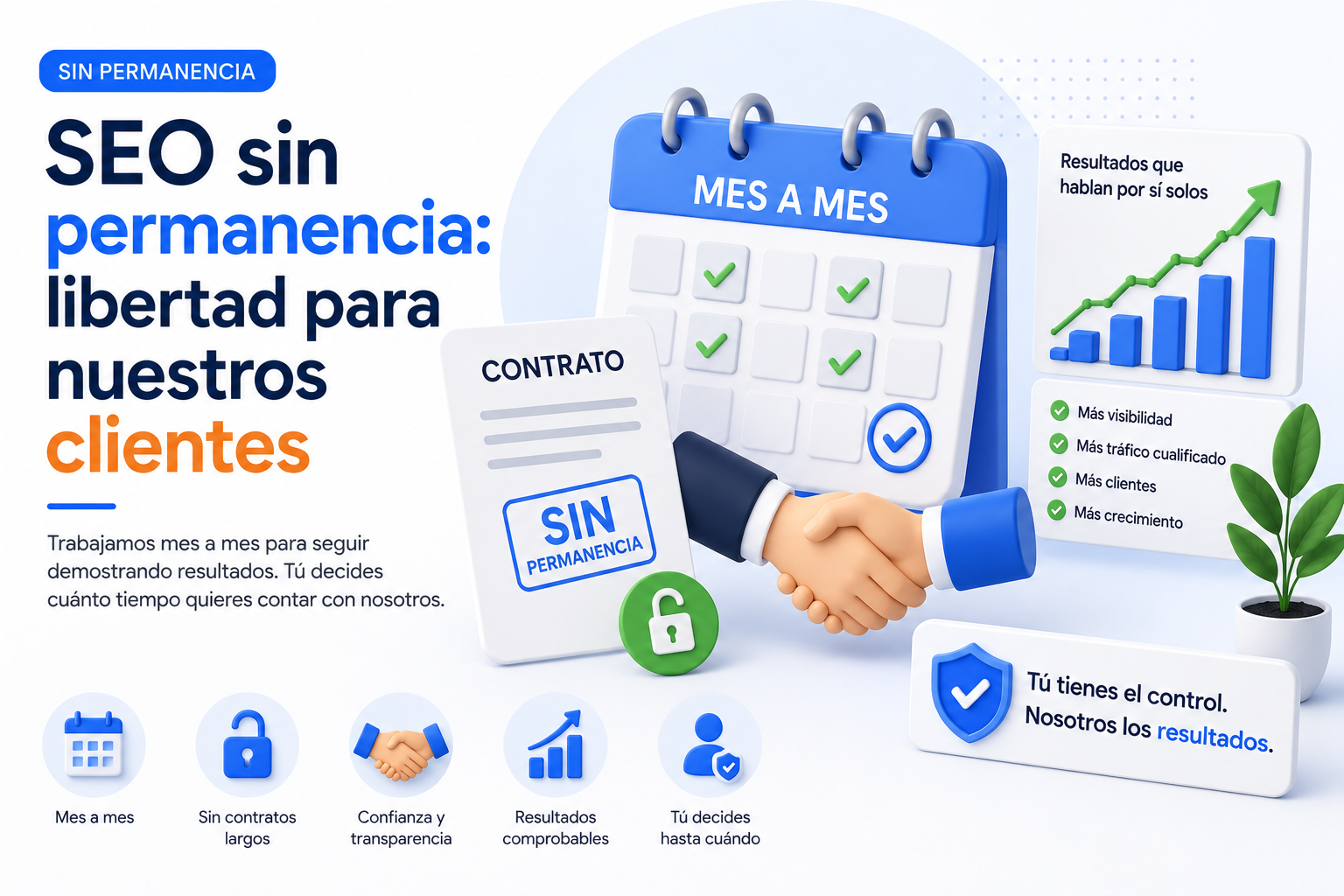 ¿Hay permanencia en el contrato de SEO o puedo cancelar cuando quiera?